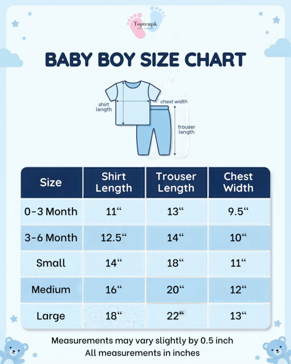 Baby Boy size chart (1) New Born Gingham Collar Set