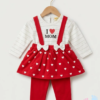 0-3 Months Baby Girl I Love Mom Skirt Set