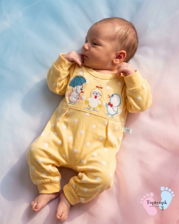 tp-birds-yellow-romper-main New Born Baby Soft Comfy Romper