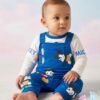 tp-cartoon-mouse-dungaree-set-blue-3 0-3 Months Mickey Mouse Print Romper