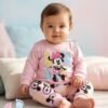 tp-cartoon-print-sweatshirt-set-pink 0-3 Months Baby Mickey Mouse Set