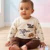 tp-cat-mouse-sweatshirt-brown 0-3 Months Baby Boy Tom & Jerry