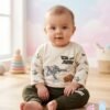 tp-cat-mouse-sweatshirt-olive 0-3 Months Baby Boy Tom & Jerry