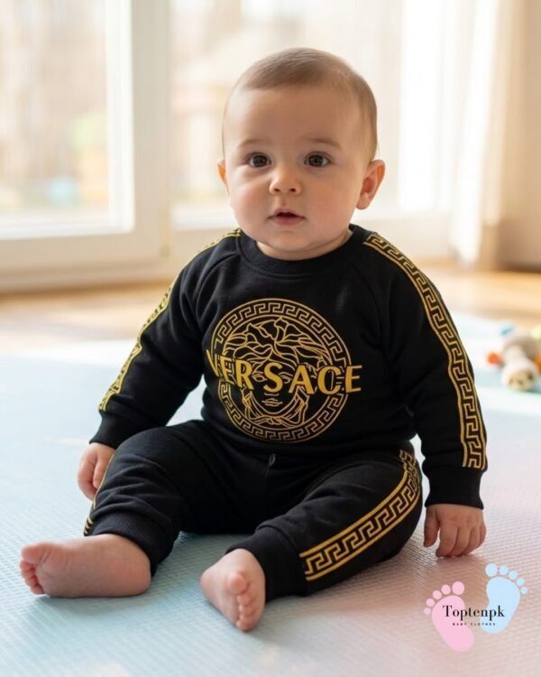 tp-greek-pattern-tracksuit-black 0-3 Months Baby Boy Versace Track Suit