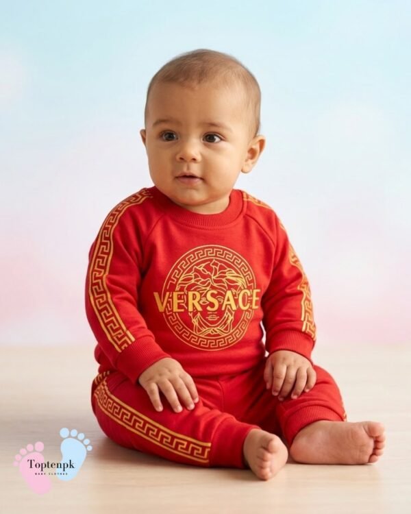 tp-greek-pattern-tracksuit-red 0-3 Months Baby Boy Versace Track Suit