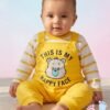 tp-happy-face-bear-set-yellow 0-3 Months Baby Happy Face Bear Dungaree Set
