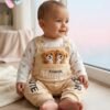 tp-huggz-friends-dungaree-set-cream 0-3 Months Baby Huggz Friends Dungaree Set