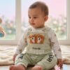 tp-huggz-friends-dungaree-set-mint-green 0-3 Months Baby Huggz Friends Dungaree Set