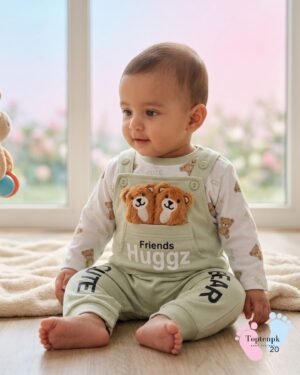 0-3 Months Baby Huggz Friends Dungaree Set