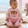 tp-huggz-friends-dungaree-set-pink 0-3 Months Baby Huggz Friends Dungaree Set