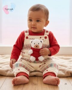 0-3 Months Baby Romper Bear Pocket Set