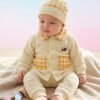 tp-newborn-gingham-set-cream New Born Gingham Collar Set