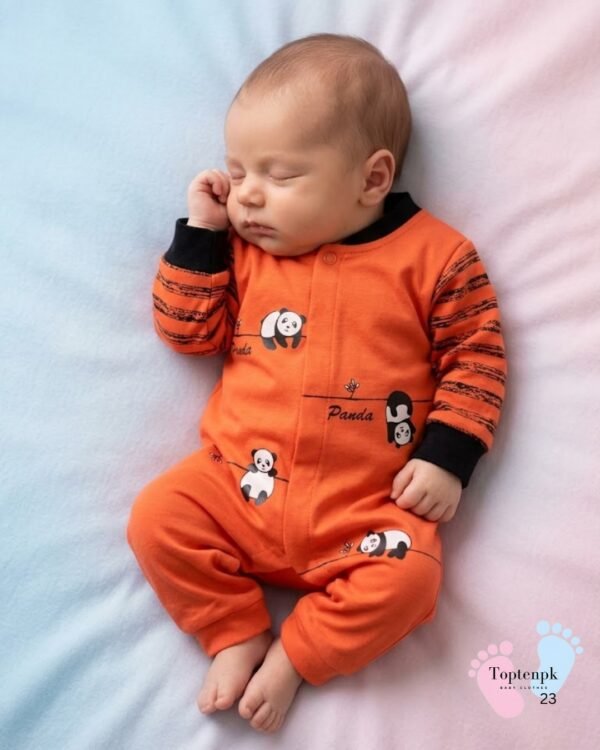tp-panda-orange-romper-main NewBorn Baby Panda Romper