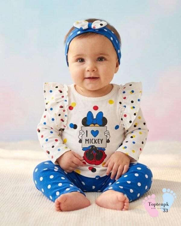 0-3 Months Baby Girl I Love Mickey