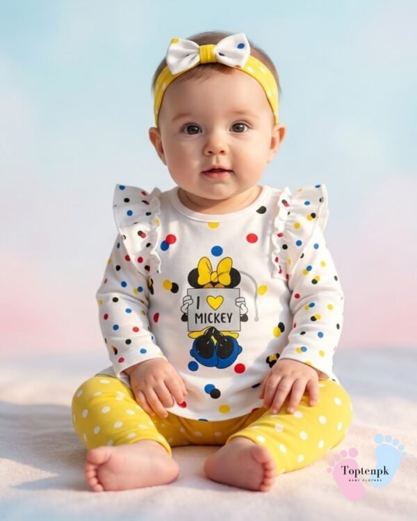 0-3 Months Baby Girl I Love Mickey
