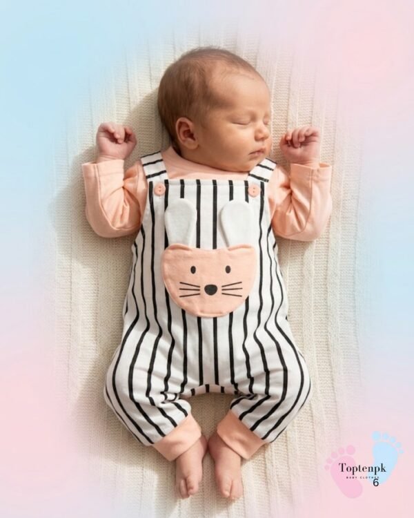 tp-striped-mouse-romper-peach New Born Baby Mouse Pocket Set