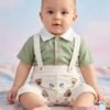 tp-suspender-shorts-set-mint-green 0-3 Months Baby Boy Suspender Set