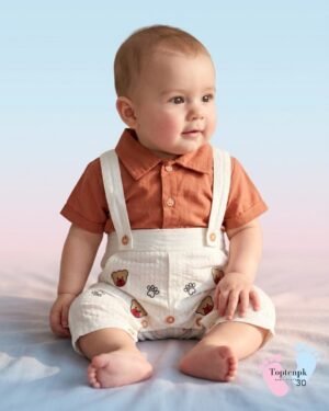 0-3 Months Baby Boy Suspender Set