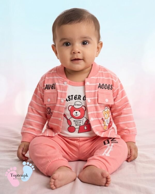 tp-travel-access-jacket-set-pink 0-3 Months Baby 3 Pc Jacket Set
