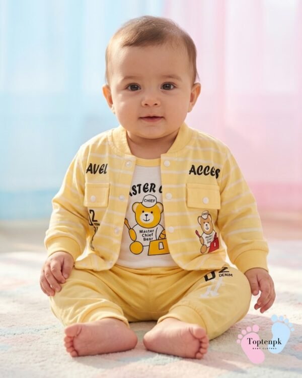 tp-travel-access-jacket-set-yellow 0-3 Months Baby 3 Pc Jacket Set